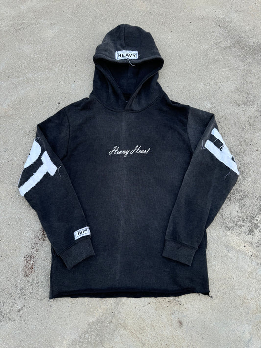 HEAVYHEART black acid wash Hoodie